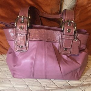COACH Mauve zipper satchel